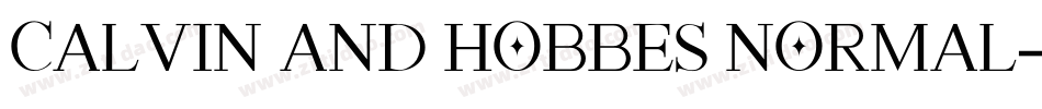 Calvin and Hobbes Normal字体转换